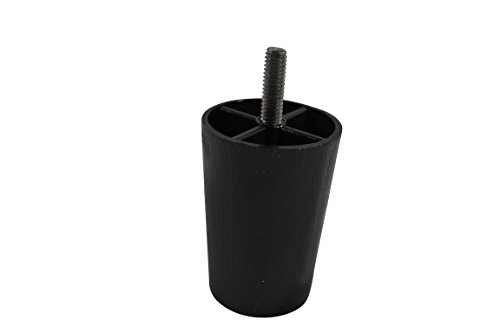 Recliner-Handles Replacement Furniture Legs 3 Inches (Set of 4) Plastic - Black