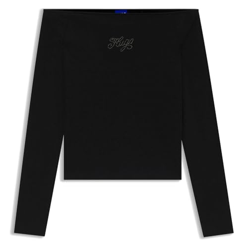 Haut en Jersey Noir HUGO Dolder_b l'Excellence du Style Féminin