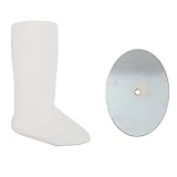 SECFOU プラスチック製の足型 靴下ディスプレイスタンド 9cm ホワイトソックスホルダー 足型付き 商品写真撮影用