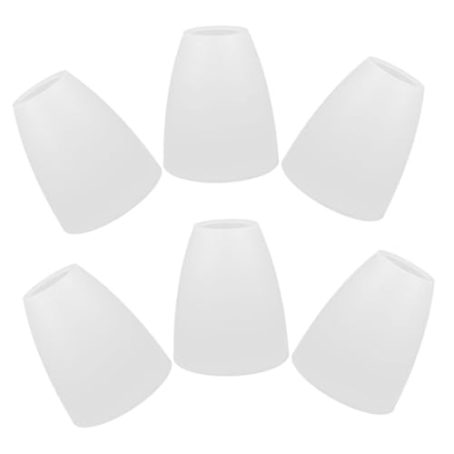 KOMBIUDA 6 Piezas Pantallas de Lámpara Blancas Unidades Diseño Moderno Plano Cubiertas Decorativas para Lámparas de Ventiladores de Techo y Camping Fáciles de Montar
