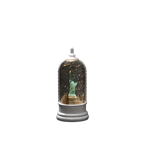Konstsmide LED Wasserlaterne Freiheitsstatue weiß wassergefüllt wählbare Energiefunktion mit 5h Timer 1 warm weiße Diode batteriebetrieben & USB Innen 3 x C 1.5V (exkl.) - 4295-200