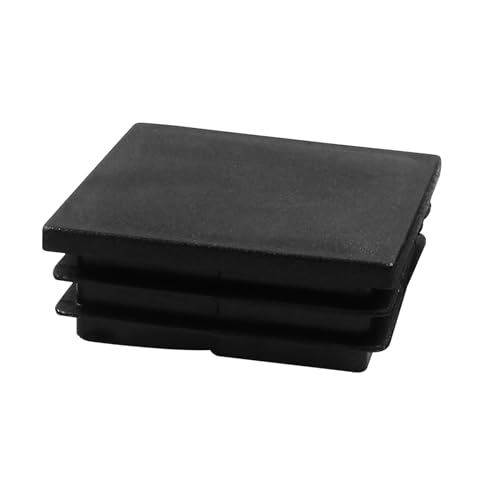 Image of Bonsicoky 4 Pack 2 inch Square Plastic Plugs, Black Tubing End Caps Plugs Insert for Square Tube and Furniture Legs