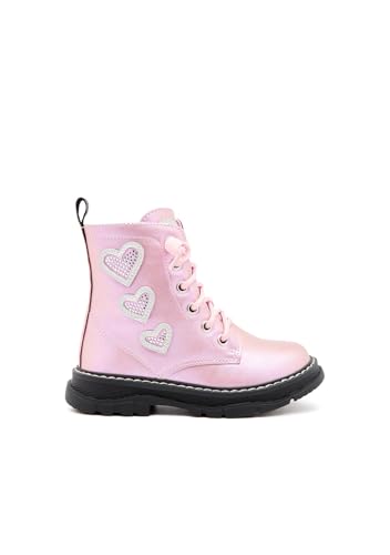 Conguitos - Botas de Cordones Corazones s para Niña (Rosa/Talla 27)