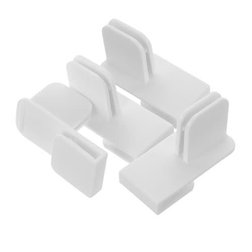 HOOTNEE 4pcs Divider Fixing Clips Reliable Plastic Divider Holder Clamps for Kitchen Office Closet Organization Easy Installation Secure Clamping Versatile Storage