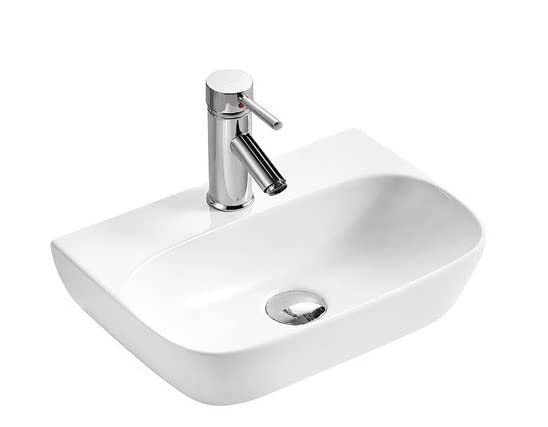 Housler® Bathroom Cloakroom Wall Hung Basin (41.5cm x28.5) No Mixer tap
