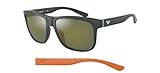 Non Polarizzato Emporio Armani Occhiali da Sole EA 4182U Matte Greeen/Green 57/17/145 uomo