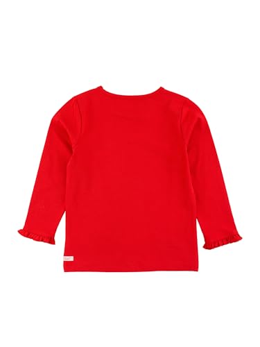 RuffleButts Red Knit Long Sleeve Ruffle Layering Tee - 2T2