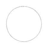 Ross-Simons Italian 2mm Sterling Silver Omega Necklace. 16 inches