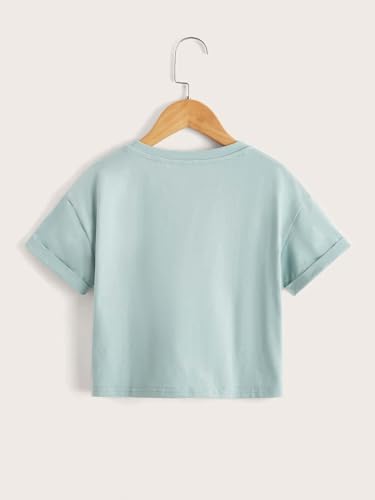 SOLY HUX Girl's Summer Letter Graphic Print Crop Tops Casual Short Sleeve T Shirt Tee2