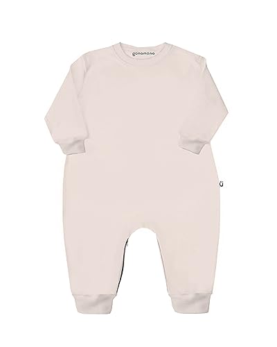 GUNAMUNA Unisex Baby Fleece Jumpsuit, One Piece Outfit for Toddlers Infants, Easy Diaper Changes