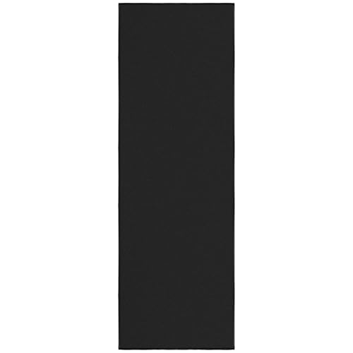 Ottomanson Hallway Runner Rug 20" x 59" Non Slip Solid Area Rugs Easy to Clean Laundry Rug Runner Durable & Pet Friendly Floor Carpet Runners for Hallways Entryway Living Room Kitchen, Black