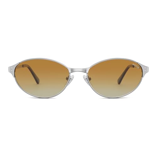 Image of SOJOS Retro Oval Polarized Sunglasses for Women Men, Trendy Chic Cat Eye 90s Y2K Sunnies SJ1266