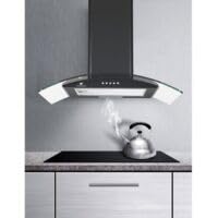 Hotte décorative - CONTINENTAL EDISON - CEH60GB2 - Classe A - 60 x 47 x 50,84 cm - Noir/Verre