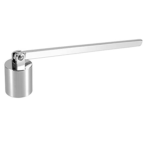 ZEONHEI 3 PCS 6.3 Inch Candle Snuffer, Silver Stainless Steel Candle Extinguisher with Long Handle and Straight Tube, Candlesnuffers Extinguish Candle Wicks for Tea Light Candles