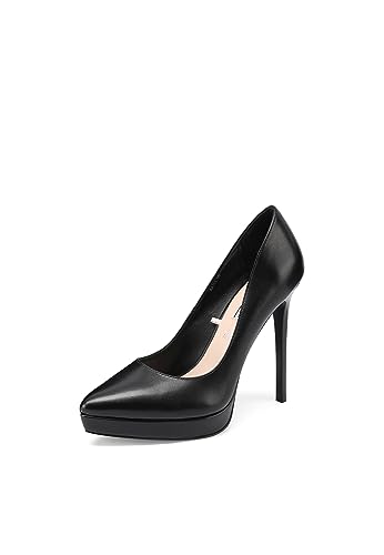 QUEEN HELENA Scarpe con Tacco a Spillo Eleganti con Plateau Donna K3171 (Nero, Sistema Taglie Calzature EU, Adulto, Donna, Numero, Media, 39)