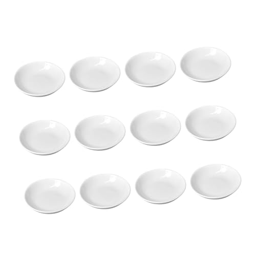 Gogogmee 12pcs Ceramic Ink Dishes Calligraphy Brush Holders Sturdy Plates for Art Office Study Room for Artists