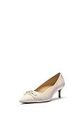 Michael Kors Women's Mandy Flex Kitten Pump, Light Cream, 8.5