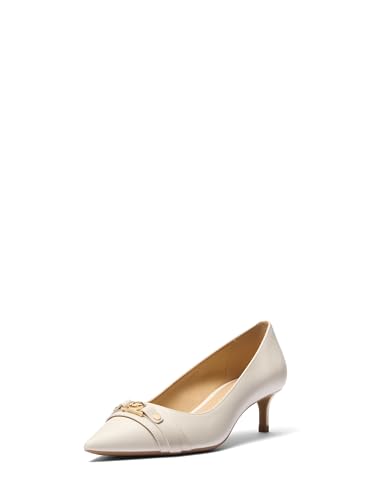 Michael Kors Women's Mandy Flex Kitten Pump, Light Cream, 8.5