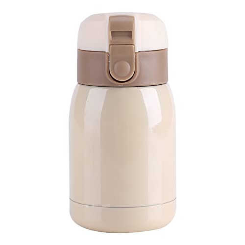 Thermosflasche aus Edelstahl, 200 ml, Thermosflasche für heiße und kalte Getränke, Vakuum-Wasserflasche für Schule, Büro, Fitnessstudio, Reisen, 6,5 x 13 cm (180 ml)
