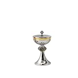 FINITURA ARGENTO ANTICO. Generico PISSIDE Bicolore.Nodo PX in Rilievo in Finitura Argento Antico E Oro. H.20cm. Made in Italy.