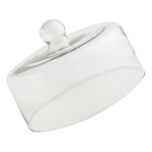 Couvercle alimentaire en verre transparent CRAFTHROU robuste cloche anti-poussière plat gâteau pâtisserie maison - 2