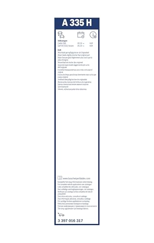 Bosch A335H - Tergicristallo Rear - Lunghezza: 330 Mm - Tergilunotto - 4