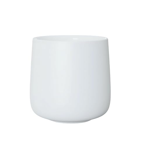 Image of LECTOR Noboru Origami Double Walled Ceramic Cup | 230ml Insulated Coffee Mug for Hot & Cold Coffee, Espresso, Tea & Drinks | 85mm Height | Stylish & Durable | Microwave Safe (Pack of 1) (White)