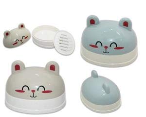 XOXO Plastic Kitty Cartoon Soap Case (Random Colour)