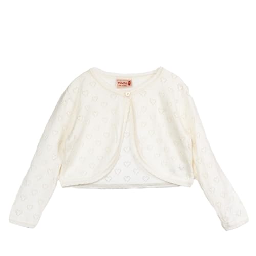 Image of Minora Long Sleeve Bolero, Girls' Knit Cardigan Shrug with One-Button Closure, Baby /Child Cotton Childrens Bolero, Sweater