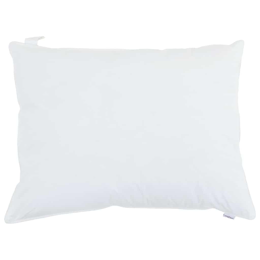2 almohadas de 40 x 60 cm de algodón blanco con relleno transpirable, ergonómicamente suave, lavable, ideal para dormir de espalda, estómago y de lado, apoyo cómodo para un sueño reparador