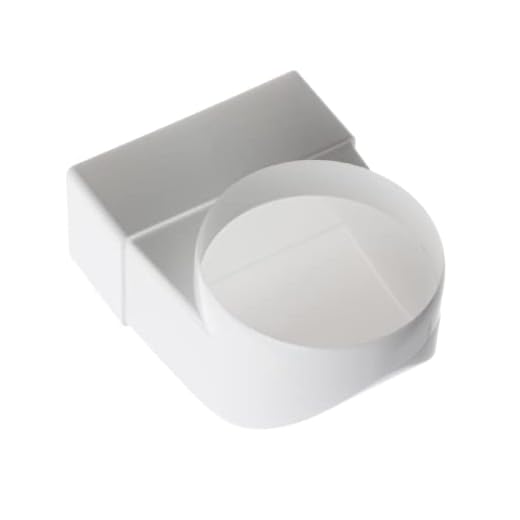 Ø 100mm - 110x55mm Codo 90° - Adaptador para Tubos Redondos a Rectangulares - PVC
