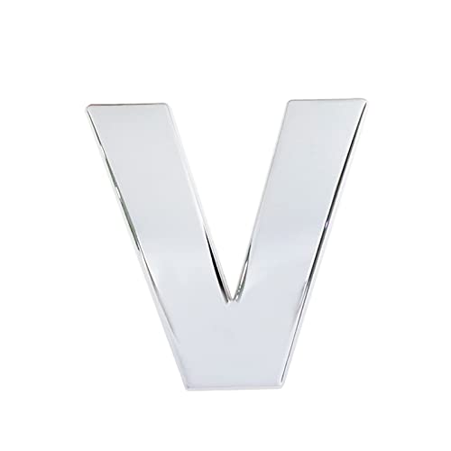 Modengzhe 3D Metal Car Emblem Letter V Sticker Chrome Plating Zinc Alloy Automobile Symbol Badge Decal