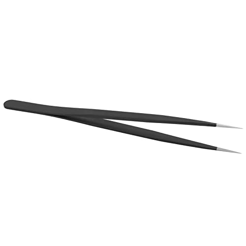 BST-201ESD PIEZADORES A PUNTADO, Pinzas Resistentes Al ácido Anti Estática de Acero Inoxidable, Pulido Fino, Súper Duro, Excelente Tenacidad, Retención de 0.01 Mm de Diámetro,