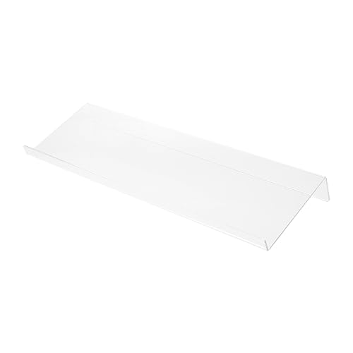 Angoily Ergonomic Keyboard Riser Acrylic Desk Stand Space-Saving Tilted Keyboard Holder for Office Computer