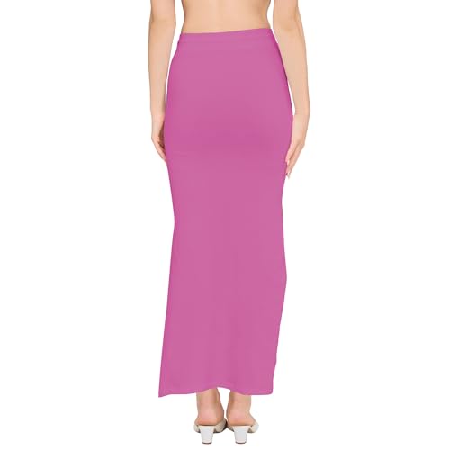 Image of DESI GIRL Cotton Lycra Stretchable Saree Shapewear Petticoat with Drawstring for Women | Fishcut Saree Petticoat with Side Slit for Easy Movement | Saree Shaper | Long inskirt