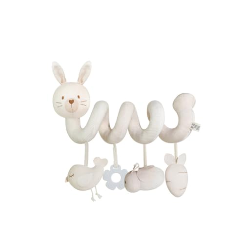 Spirale d'activité Bébé Animaux Jouet en Peluche Suspendu - Jouets Sensoriels Développement pour Poussette, Lit, Siège Voiture
