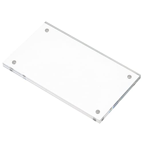 PATIKIL 2.8" x 4.7" x 0.2" Acrylic Picture Frame, Magnetic Photo Frames Display Double Sided for Family Home Office Clear
