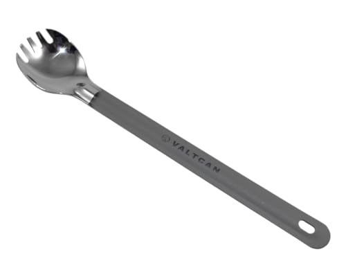Valtcan Titanium Long Handle Spork Polished Bowl