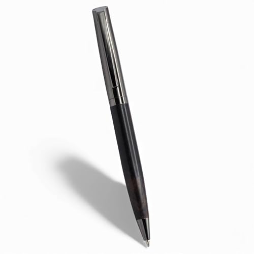 Image of Venti Gold Trim Roller Ball Pen| Black Body Color | Ink Color - Blue | Novel Gifts For Professionals | Premium Pens For Personal & Professional Use (5A-11, Blue)