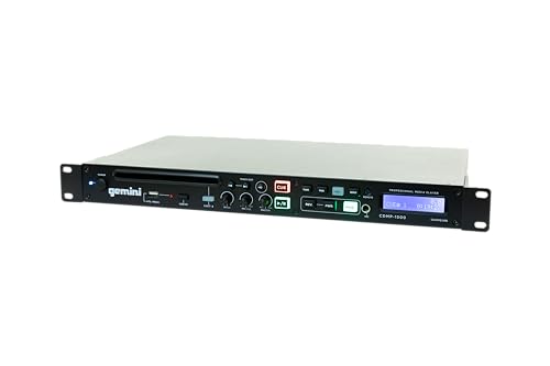 Gemini Sound CDMP-1500 19 Inch Professional/Home Anti Shock Audio Rackmount Single Disc Drive Mountable Cd Mp3 Usb Media Music Player System Input thumb #1
