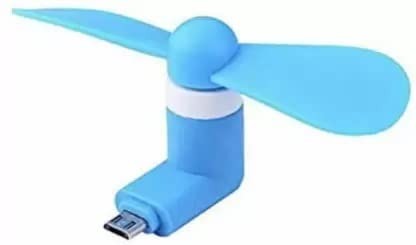 Image of APNI-DUKAN Micro USB Mini Fan 2-Blade Fan High Speed USB Fan, Mini Mobile Cooler, Mini fan Support with All Android & Micro USB Mini Smatphones (Multi-colour)