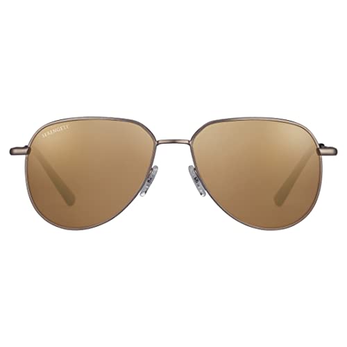 Serengeti Haywood Small Sunglasses, Brushed Bronze, Gold Cat 3, Unisex Adult