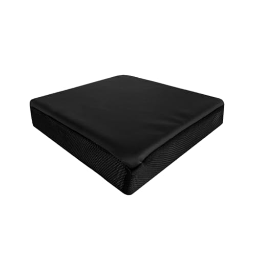 Acomoda Textil – Cojín Viscoelástico para Asiento Silla Oficina, Ruedas, Gaming y Coche. Asiento Multifunción Alta Recuperación Desenfundable y Transpirable Color Negro, 40x40x8 cm.