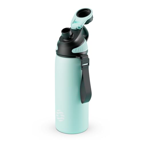 Image of FJbottle 20oz Stainless Steel Insulated Water Bottle No Straw Spout Lid | Double Wall Vacuum Insulated, 18 /8 Stainless Steel, Leakproof, BPA-Free, Sports Flask Ideal For Gym Workout Hiking Travel
