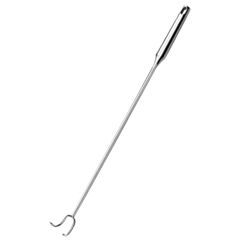 FUNNETOYU Gancho para Carne de Acero Inoxidable para Barbacoa y Camping Girador Reutilizable para Asar Pollo y Perritos Gancho Práctico y Resistente con Diseño Colgable Accesorio Esencial