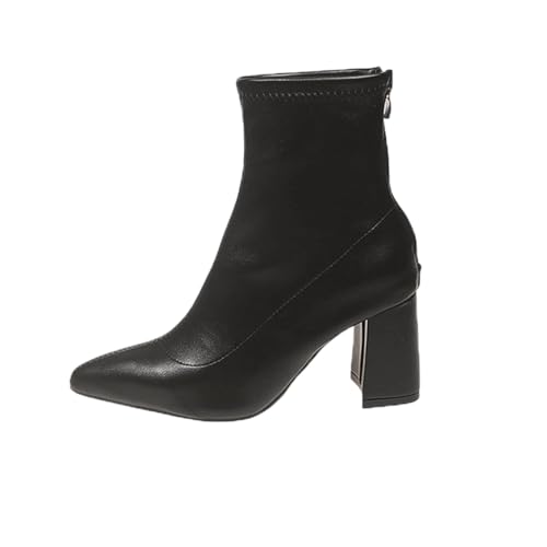 Bottines en daim de qualité supérieure à talon pointu en métal pour femme