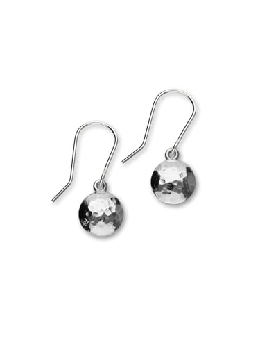 Boucles d'oreilles pendantes argent 925 martelé artisanat Royaume-Uni