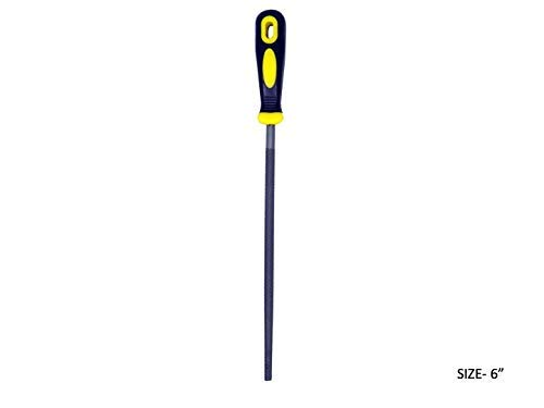 Tools - Juego de limas surtidas de 6 piezas con mango (6 pulgadas) | Limas planas, redondas, semicirculares, triangulares, cuadradas y escofinas para madera, metal, bricolaje y carpintería