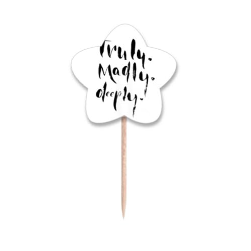 Cure-dents drapeau Truly Madly Deep Citation coffret cadeau pour hôte
