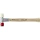 Baseplex Schonhammer, Nylon / Celluloseacetat mit Zinkdruckguss-Gehäuse und Holzstiel | D=25 mm | 3968.025